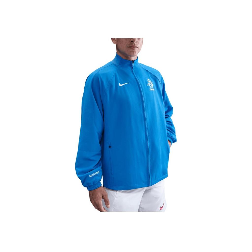 Nike Logo Stehkragen Reißverschluss Langarm Jacke Herren Jacke Königsblau HV4438-435