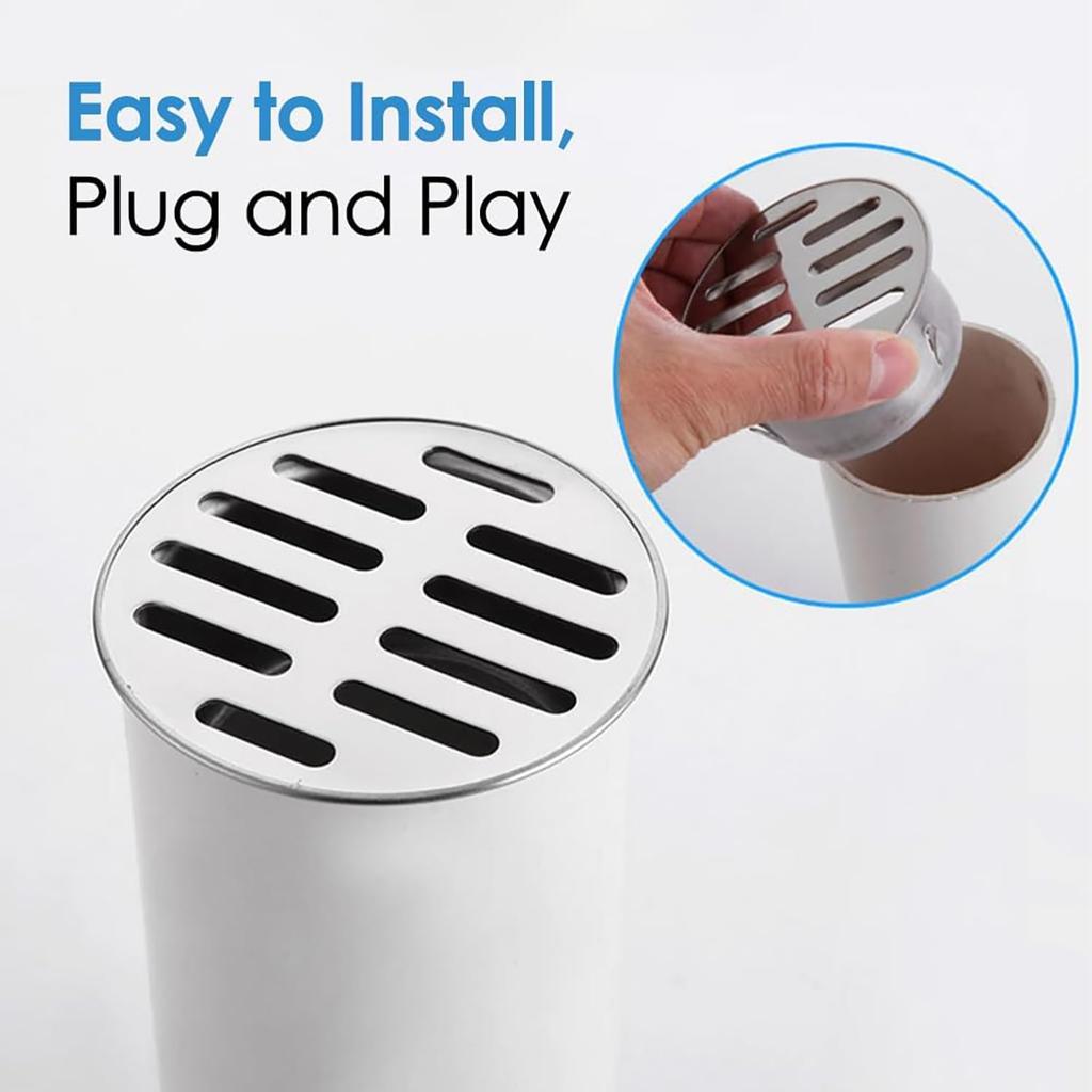 NACX 75mm / 2.9” Stainless Steel Round Flat Floor Drain Cover, Round Anti Blocking Drain Cover for Bathroom Kitchen Washroom Patios, 2Pcs