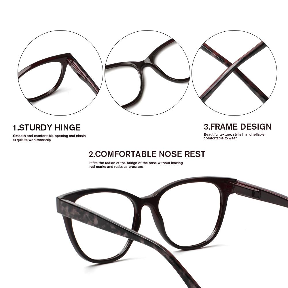 Turezing Reading Glasses For Men Women Anti Blue Light Prescription Glasses with Spring Hinges0~+4.0