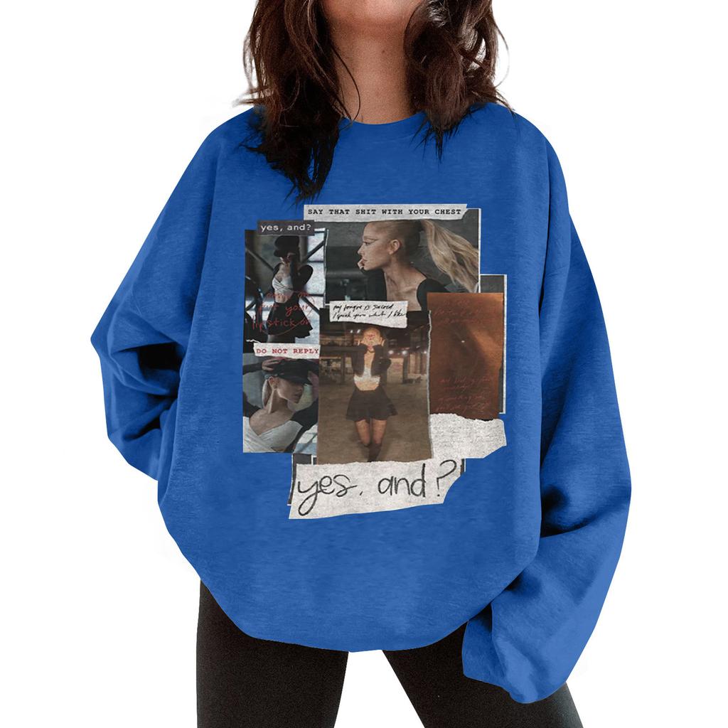 Women's Loose Printed Hooded Sweatshirt Casual Fashion Sports Sweatshirt