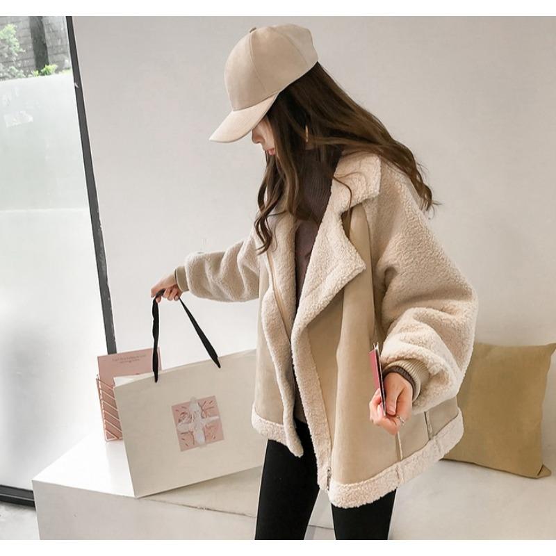 Autumn Winter Women's Coats 2025 New Casual Loose Patchwork Outerwear Harem Korean Vintage Crop Pockets Female Jacket