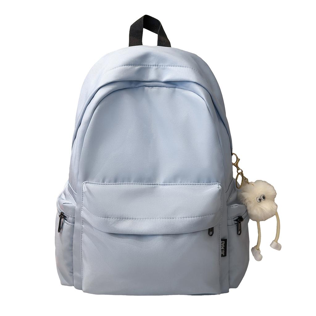 Schoolbag New School Bag Versatile Solid Color College Student Simple Mori Backpack Campus Large Capacity Commuter Computer Backpack