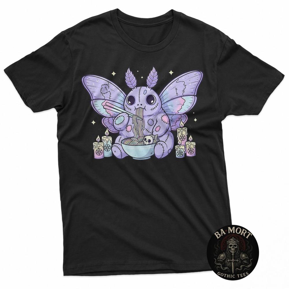 Pastel Goth Cute Moth Eat Noodles Gothic Mothman TShirt Unisex T-Shirt M