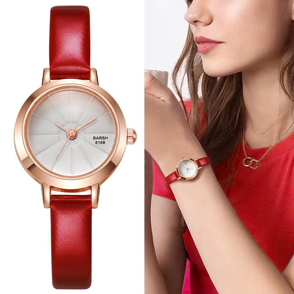 Women's Watch Fashion Small Dial Leather Band Quartz Watches