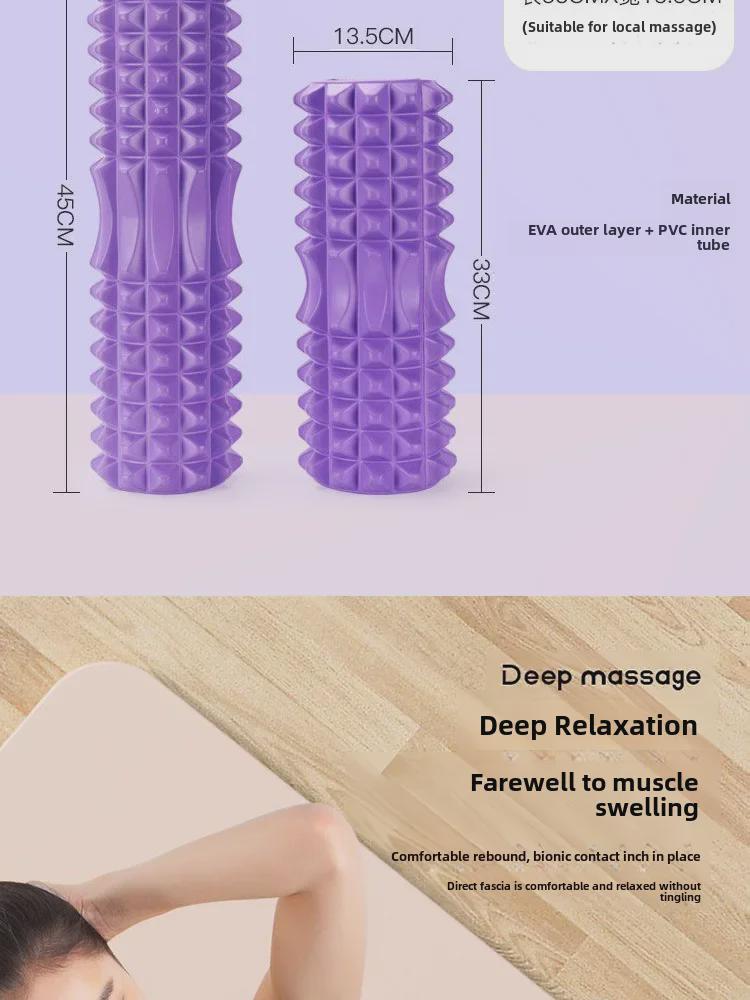 Crescent EVA Foam Roller: Hollow Wolf Tooth Massage for Muscle Relaxation