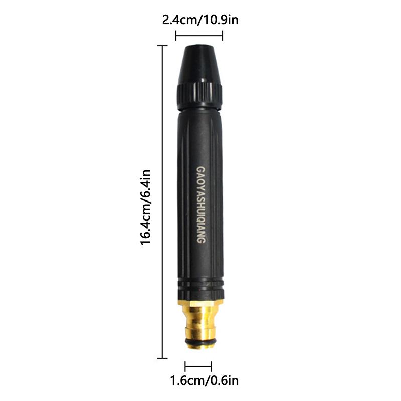 High Pressure Alloy Nozzle Direct Spray Car Wash Garden Cleaning Portable And Durable