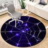 1pc Spiderweb Office Round Rug, Carpet for Office, Gaming, Lightweight Round Floor Mat yy260205003