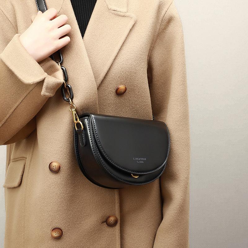 Новая сумка через плечо Высококачественная модная кожаная сумка Модная сумка-седло на одно плечо