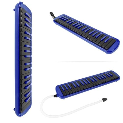 37-Key Harmonica, Easy To Play, Melody Piano, Beginner's Key Harmonica, Perfect for School Festivals (Blue)