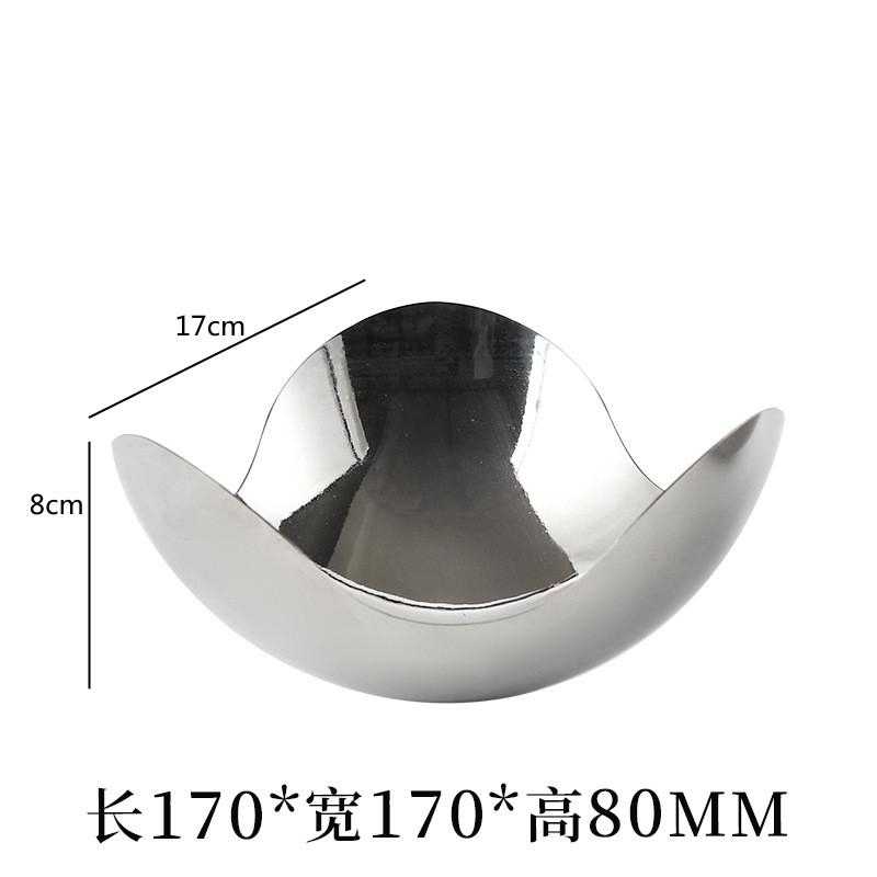 Stainless Steel Plates, Bowls, Modern Art Triangular Curved Fruit Plates, Living Room Decorations, Kitchen, Storage Trays