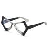 Anti Blue Light Cat Eye Reading Glasses Large Irregular Frame European American Style Polygonal Presbyopia Glasses