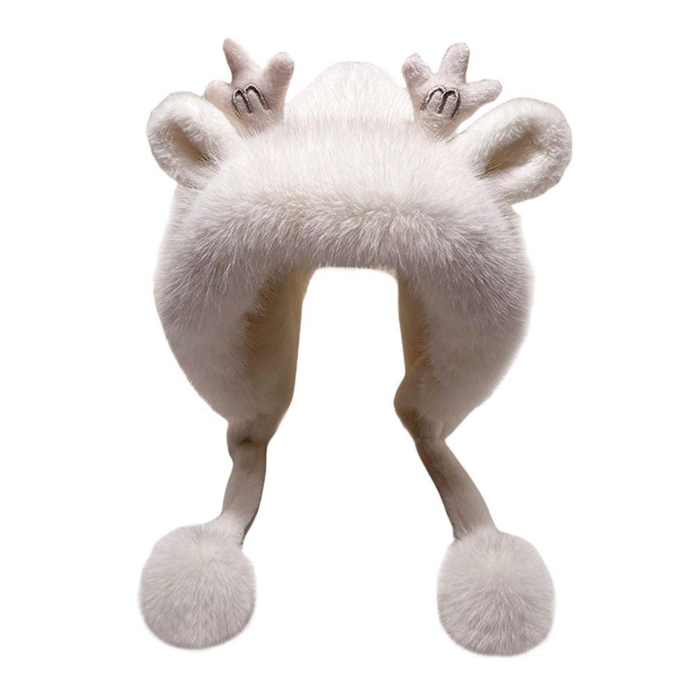 Warm Winter Hat Kawaii Ear Protection Cap Fashion Bucket Hat  for Women