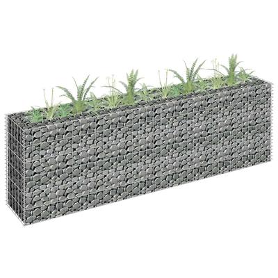 Vidaxl Raised Gabion Planter, Galvanized Steel, 180X30X60 Cm
