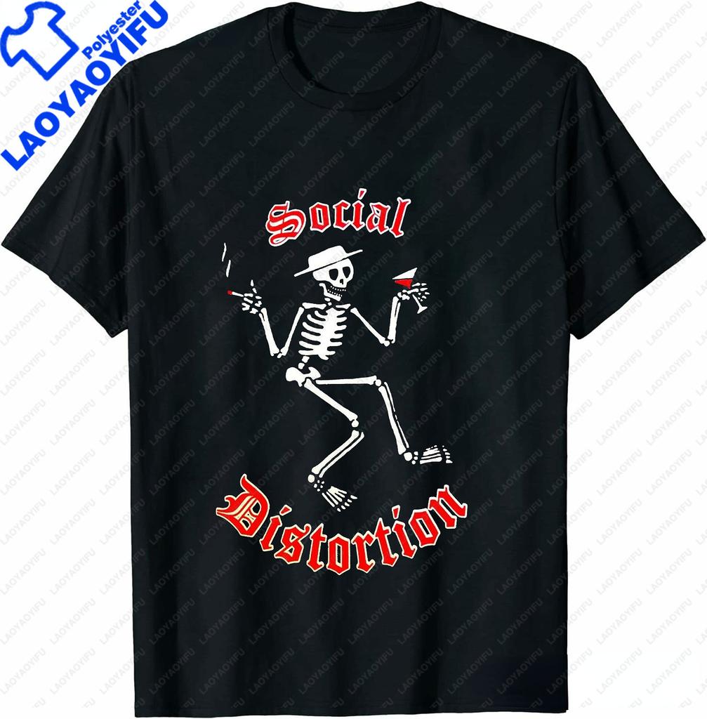 Unisex Clothing Social Distortion Winged Wheel TShirt Ball And Chain Unisexs Tshirt Street Hip Hop Style Tees Loose T Shirt