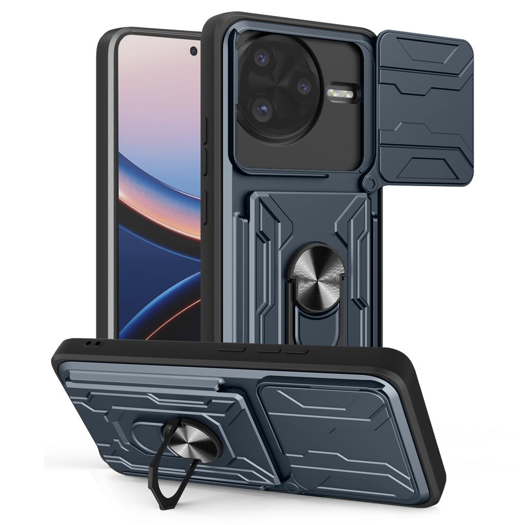 For Xiaomi Poco F7 Ultra 5G Case PC+TPU Kickstand Phone Back Cover with Camera Slider