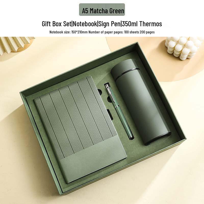 Minimalist Business Notebook Gift Set - Customizable Logo for Company Meetings and Events