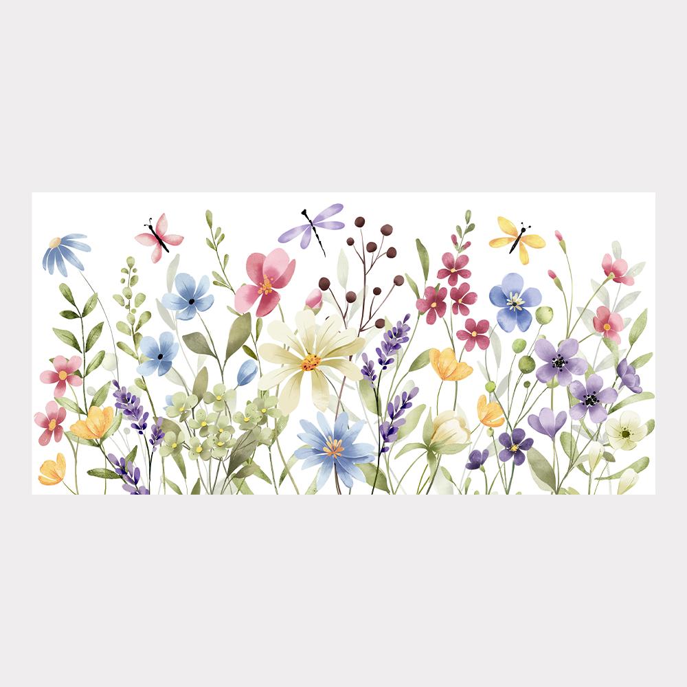 Coloful Watercolor Wildflower Art Flowers Posters Leaves Botanical Canvas Prints Painting Wall Art Picture Living Room Bedroom Office Decor