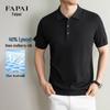 FAPAI Men's Silk Blend Knitted Polo Shirt