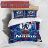 3pcs Duvet Cover Set (1*Duvet Cover + 2*Pillowcase, Without Core), Custom Name Chelsea Football Club Pattern Bedding Set, Home Bedroom Decor Gift