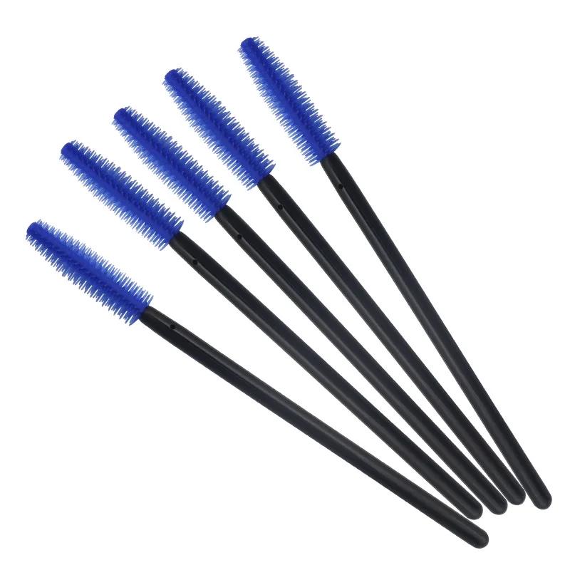 HOT 50 pcs Disposable Stick Applicator Eye Lash Makeup Brush Eyelash Extension Makeup Tools Silicone Eyelashes Brushes Mascara