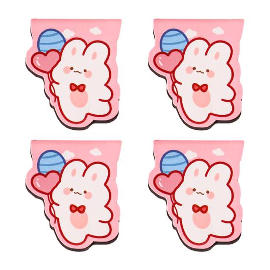 4Pcs Magnetic Bookmarks Thin Double-Sided Cartoon Book Markers Cute Page Holders Compact And Portable Page Holder for Students Reading Book