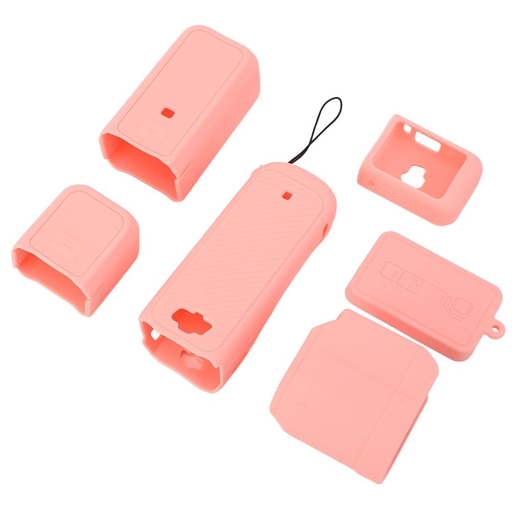 Pocket Camera Silicone Protective Case Soft Accurate Hole Position Handheld Camera Protective Cover Pink