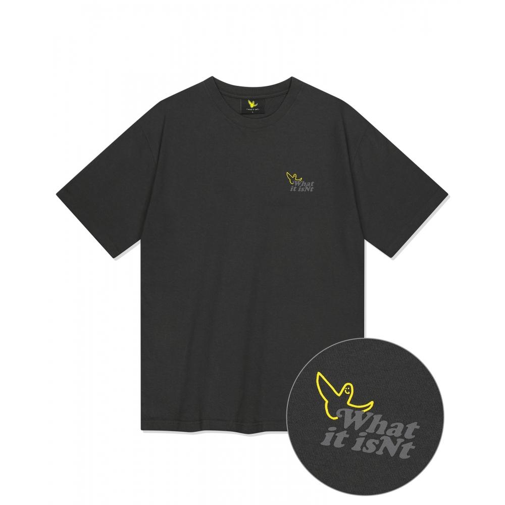 

WHATITISNT Street WT Typo Футболка с Коротким Рукавом Темно-Серый