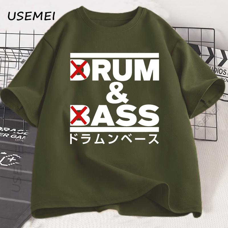 Funny Drum and Bass T Shirt Men Rum and Ass Lovers Jokes T-shirt Y2k Short Sleeve Cotton O-neck Tshirt Summer Tees Man Clothing