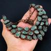 Aquamarine Handmade Latest Design Jewelry Necklace, Copper Electroformed Gemstone Necklace, Gift For Mother