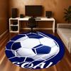 1PC Soccer Goal Round Chair Mat Area Rug - Non-Slip, Floor Mat for Office, Bedroom, and Indoor Decor -Gift D1127216