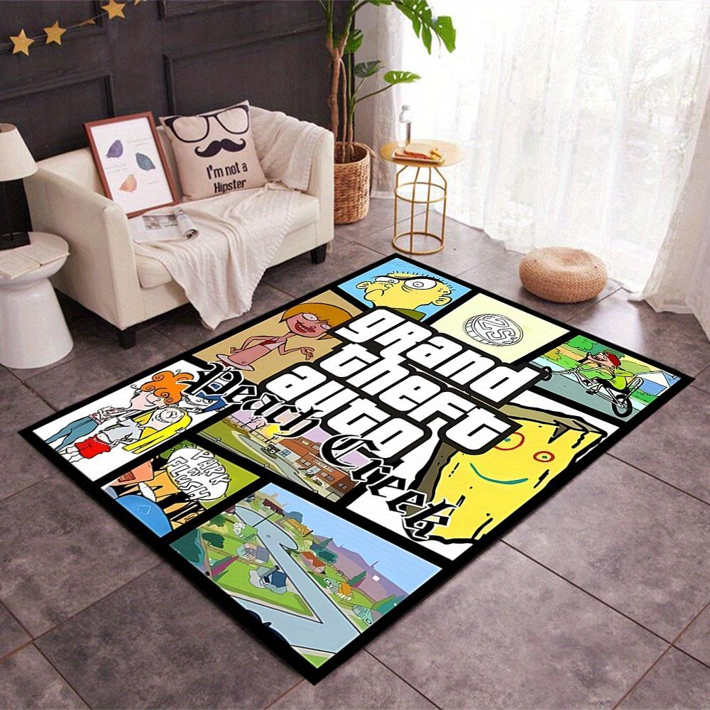 Grand Theft Auto Peach Creek Themed Antislip S Durable Polyester Home Decor S Large Size Durable Floor For Living Room Restaurant Entrance Office Desk