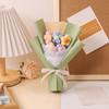 Cute Artificial Crochet Flowers Bouquet Handmade Mini Size Knitted Puff Flower 5 Stems Simulation Knitted Flower Teacher's Day
