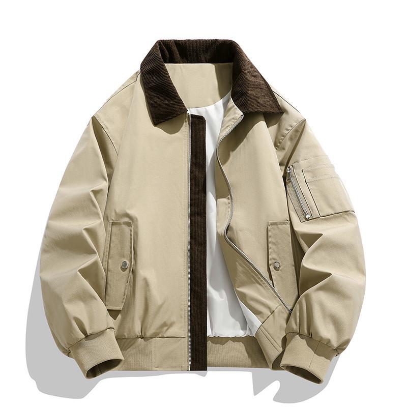 Winter & Spring Outdoor Unisex Lapel Jacket - Casual, Versatile, Solid Color Coat XL