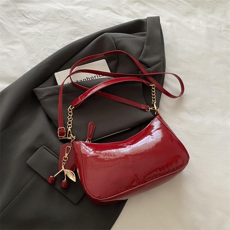 Solid color popular summer new fashion casual single shoulder trend commuting portable underarm small square bag