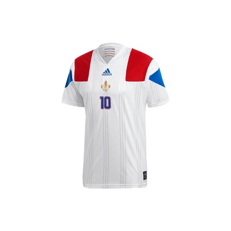 adidas Par Jsy Soccer/Football Training Casual Sports Short Sleeve White Men s FK3571 M