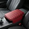 Auto Armrest Box Mat Car Center Console Cover Faux Leather Cover for Car Interior Protection Accessories Universal Middle Cushion with Side Storage