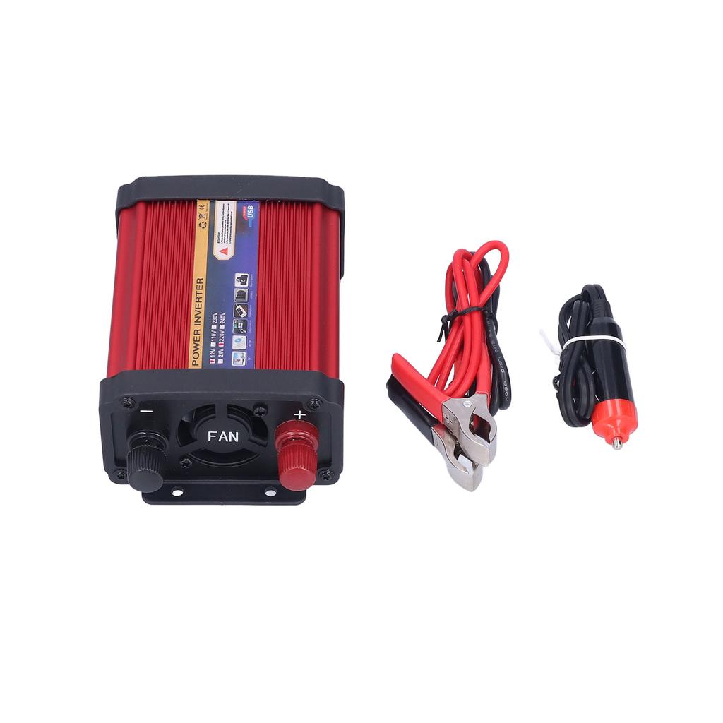 Portable 400W Car Power Converter 2 USB Ports Fast Charging Voltage Transformer Modified Sine Wave12V‑220V 50HZ+ 5HZ