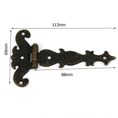 2Pcs 113*69mm Antique Bronze/Black Hinge for Windows Cabinet Cupboard Wardrobe Doors Wooden Boxes Jewelry Case Chest
