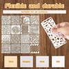 16pcs Reusable Craft Stencils Textured Hollow-out Painting Stencils Layered Drawing Stencils