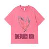 275 GSM Washed T-shirts 100% Cotton One Punch Man V8 Garou Print Unisex Heavy Cotton T Shirt