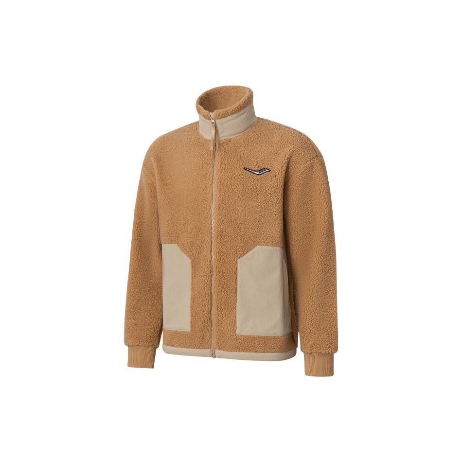 

SAUCONY Куртка мужская с воротником на молнии в стиле колор-блок, цвет дымчато-коричневый SC2220203-1 L