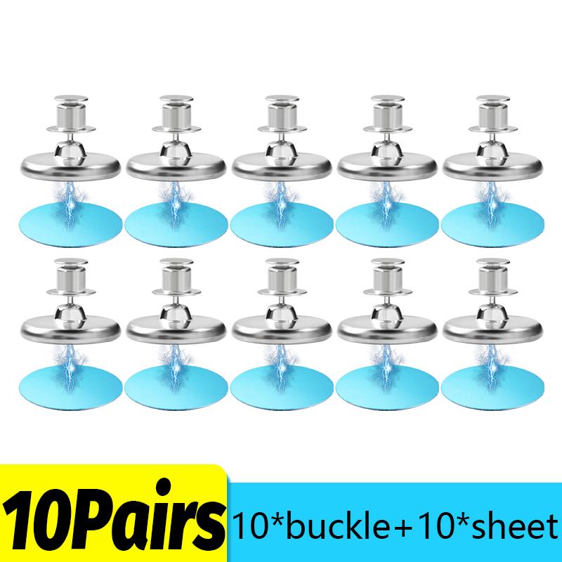 17/20/25mm Magnetic Curtain Fixed Clips Self-Adhesive Metal Hook Magnet Wall Mounted Shower Curtain Buckles Detachable Fasteners