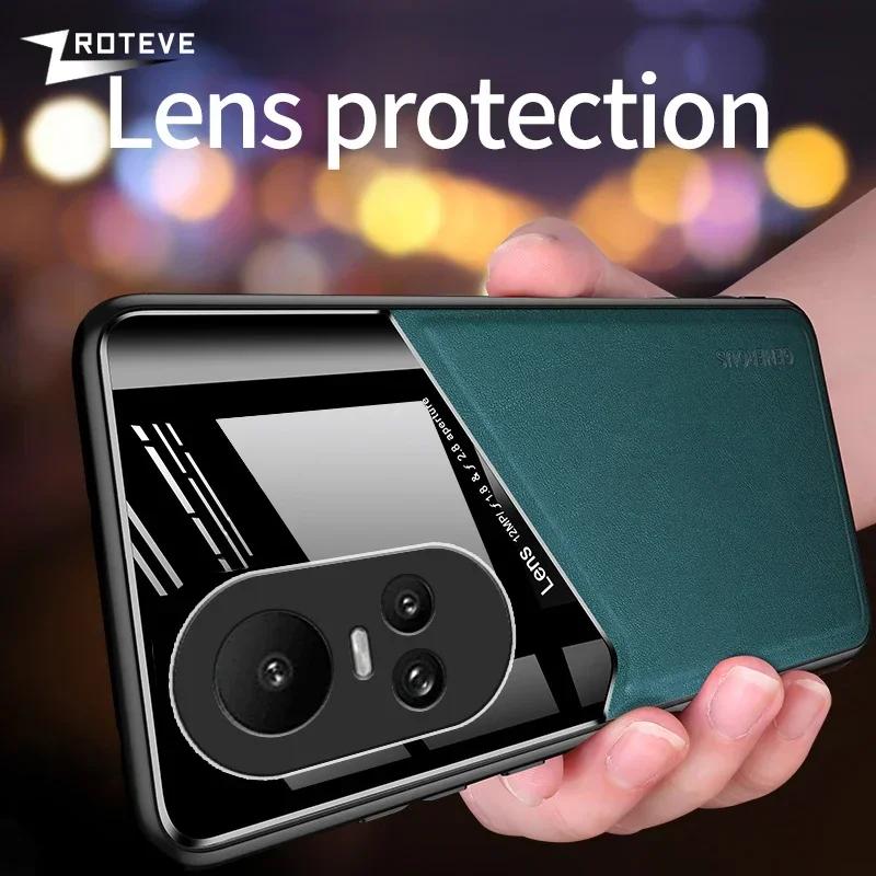 For Reno10 Case Zroteve PU Leather Car Magnetic Hard PC Cover For Oppo Reno 10 Pro Plus 5G 11 11F Reno11 Reno11F Phone Cases