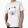 Picture Time with Bubu Gift T Shirt Kawaii Panda Bear Cartoon Graphic Tee Cute Y2K Clothes 100 Cotton All Size Tee S6XL