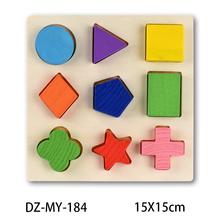 Wooden Geometric Shapes 3D Puzzle Montessori Toys Sorting Math Preschool Learning Wood Puzzles Toys For Kids