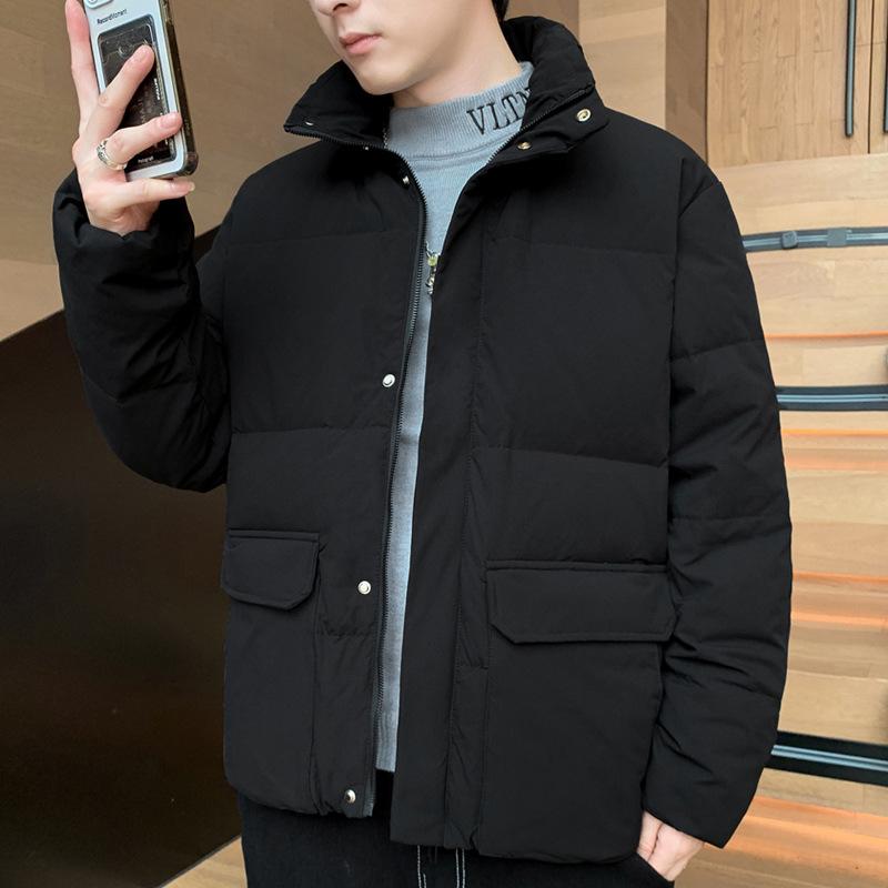 

Повседневный пуховик, пуховик из белого утиного пуха, мужской, молодежный, зимний, в портовом стиле, теплый, от холода, со стойкой, мужская одежда 4XL