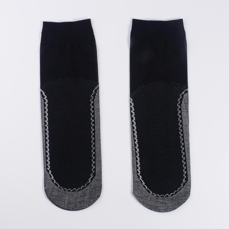 

Flesh-colored Velvet Summer Stockings: Cotton-soled, Sweat-absorbent, Non-slip, Mid-tube with Massage Soles. 1 Pair