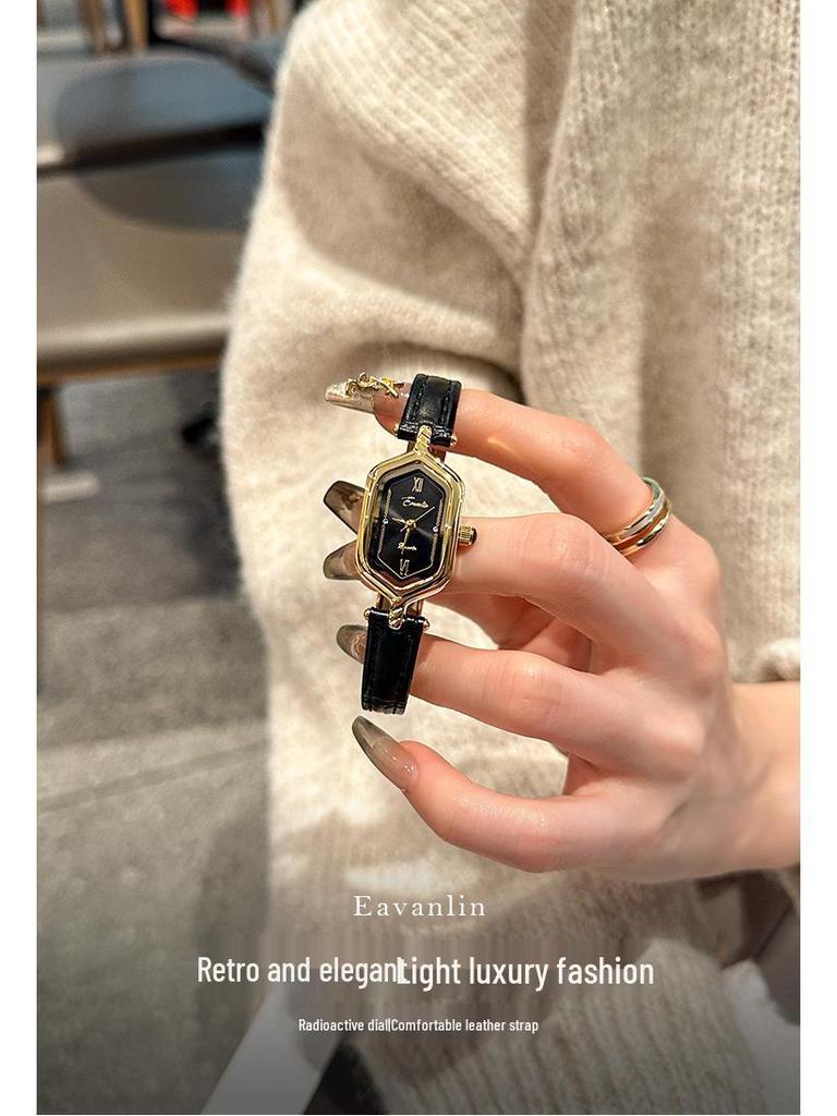 EAVANLIN Yiwenlin Ladies' Vintage Polygon Roman Numeral Watch