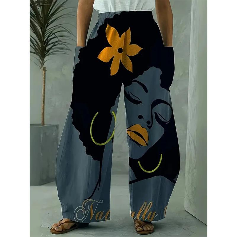 Women's Fall And Winter Pants Exquisite Three-dimensional Abstract Human Face Printing Pants Casual Versatile Street Pants
