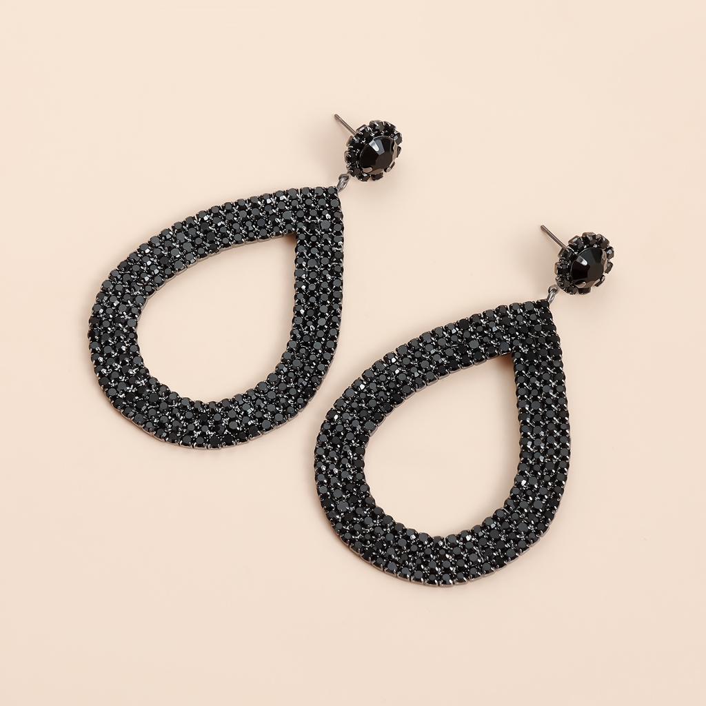 Dark Sexy Spice Girl Wind Earrings Earrings Light Luxury Temperament Versatile Exaggerated Diamond Earrings